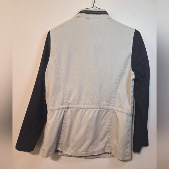 Anthropologie Daniel Rainn small beige black lightweight fall utility jacket - Picture 8 of 9